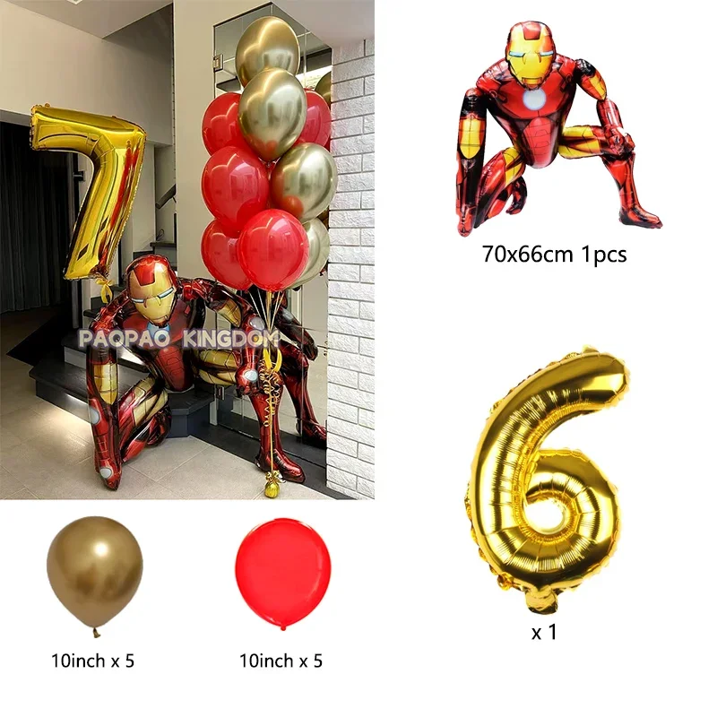 

1Set Iron Man Balloon Arch Garland Kit Air Globos Iron Man Birthday Party Baby Shower Decoration Boys Gift Supplies
