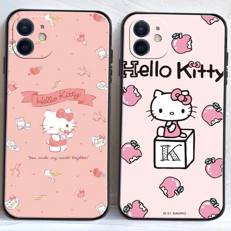 

Kuromi Hello Kitty Cute For IPhone 11 12 8P X XR XS XS MAX 11 12pro 13 pro max 13 promax 2022 Cartoon Cute Soft Shell Phone Case