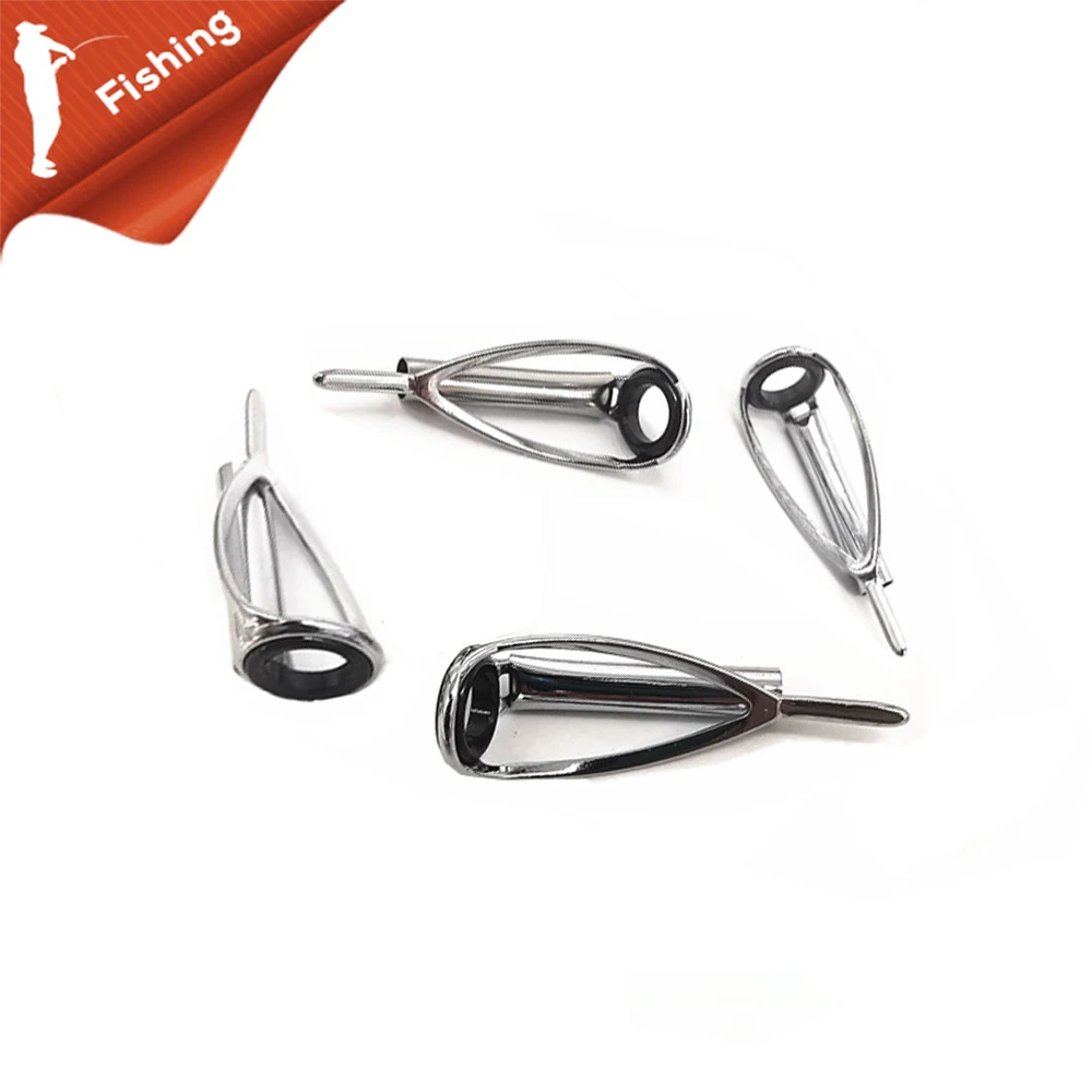 

5PCS Free of Tangle Top Tip Guide for Spinning Casting Fishing Rod Building Repair Eye Line Ring with guide ring binding wire