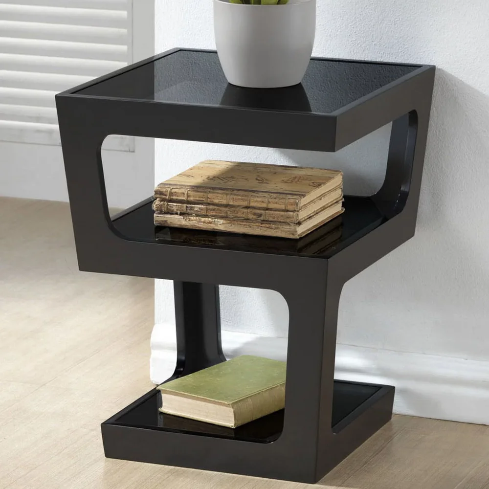 

Baxton Studio Clara End Table with 3 Shelves