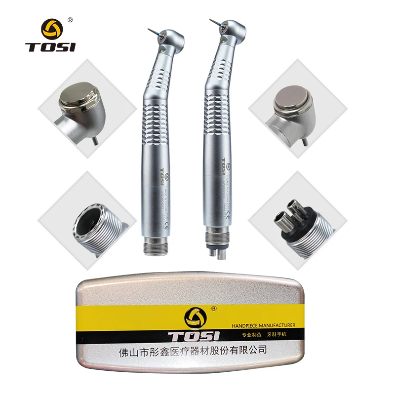 

TOSI FOSHAN Original LED High Speed Air Turbine Dental Handpiece Drill 2/4 Holes Dentist Tool Univresal to Global Chair