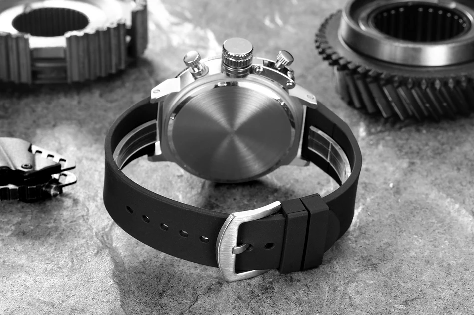 Резиновый ремешок с автоподзаводом