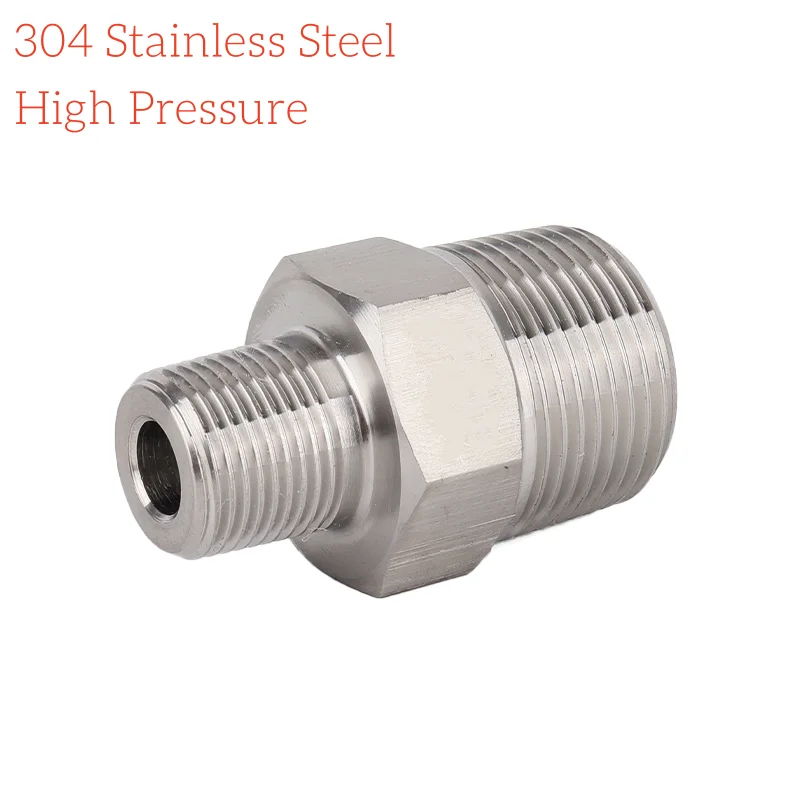 M8 M10 M12 M14 M16 M18 M20 Метрическая наружная резьба из нержавеющей стали 304, шестигранный ниппельный фитинг высокого давления, прямой разъем