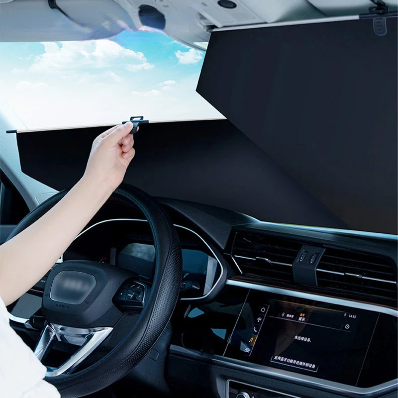 Выдвижной солнцезащитный козырек на лобовое стекло автомобиля все окна защита
