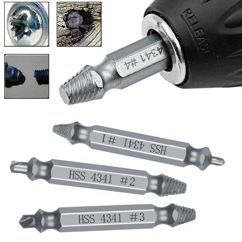 

4/5/6pcs Damaged Screw Extractor Drill Bit Set Stripped Broken Bolt Remover Extractor Easy Visitors Demolition Tools