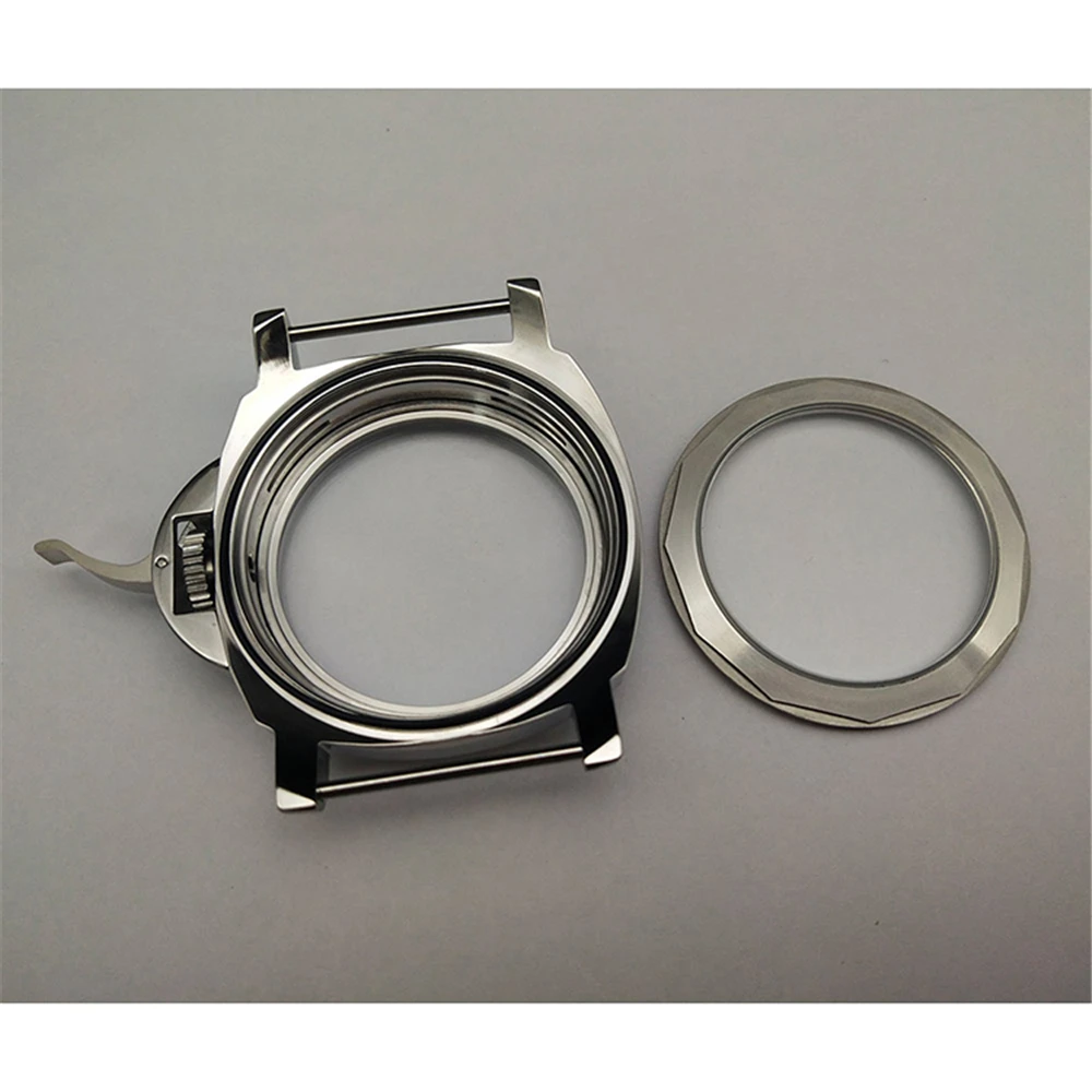 

For Eta 6497/6498 for ST36 Movement 44mm Watch Case Polished 316 Stainless Steel Mineral Glass Shell Cover Accessories