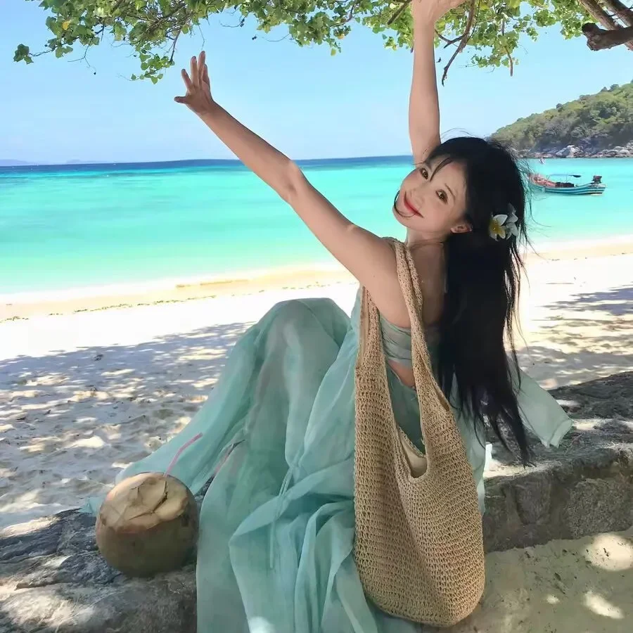 Повседневная Соломенная плетеная Сумка через плечо праздничный стильный