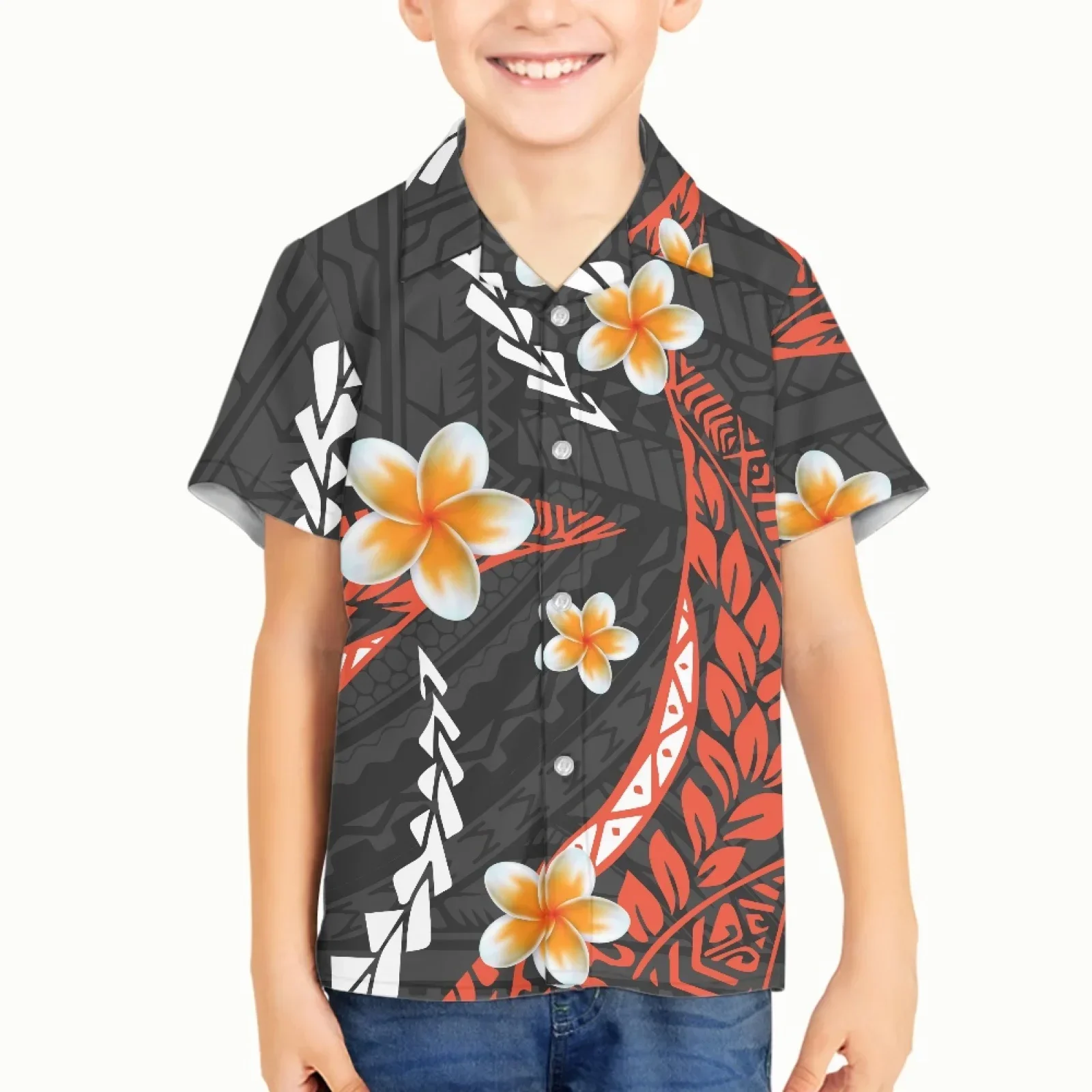 Детская полинезийская племенная Гавайская тату-Тотем для мальчиков гавайский