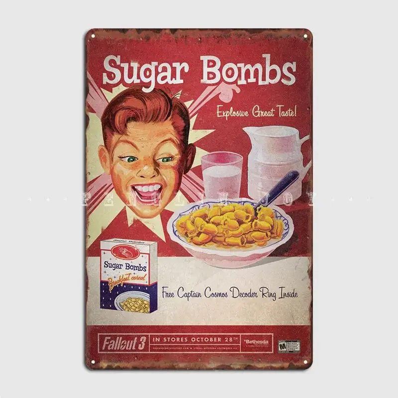 Металлический плакат с изображением сахарных бомб табличка для кинотеатра