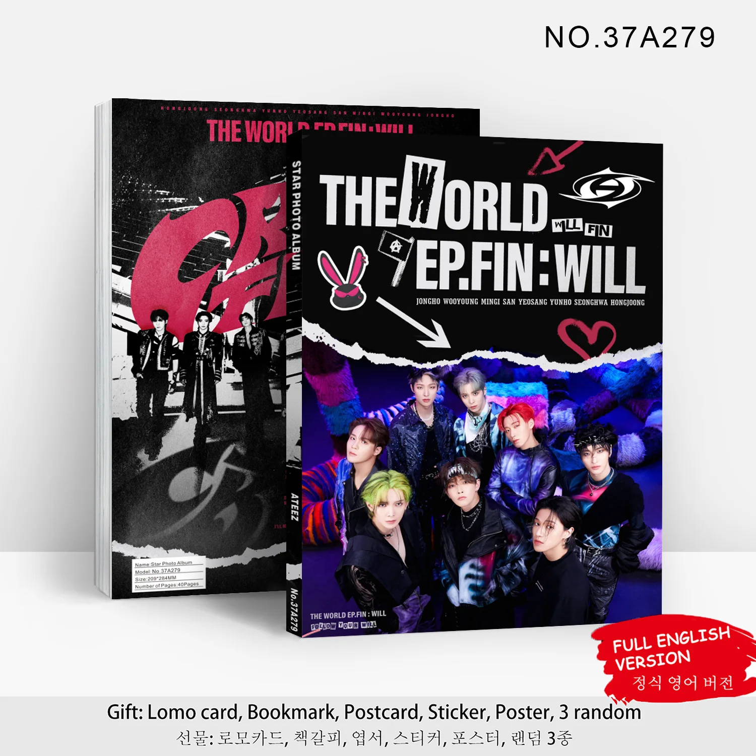 

Новая брошюра ATEEZ Новый альбом THE WORLD EP.FIN:WILL Коллекция фотографий знаменитостей вокруг тура 80p