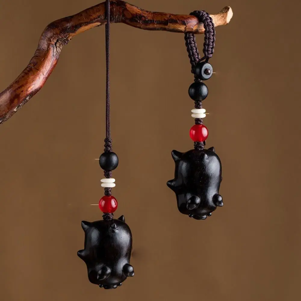 

Charm Lucky Blessing Making Accessories Sandalwood Key Chains Keychain Components Jewelry Findings Wood Car Keyring