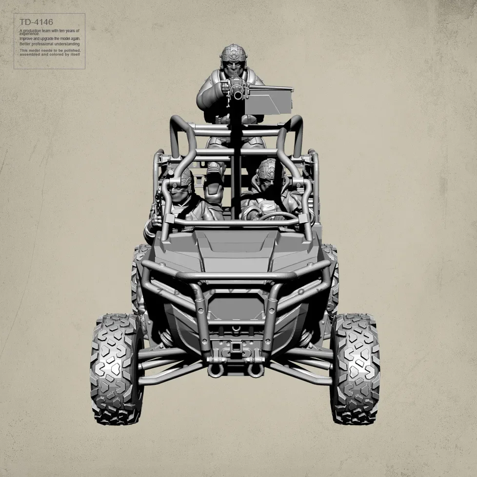 Набор моделей солдат из смолы 38 мм 50 фигурка 3D вездеход + 3 бесцветных и