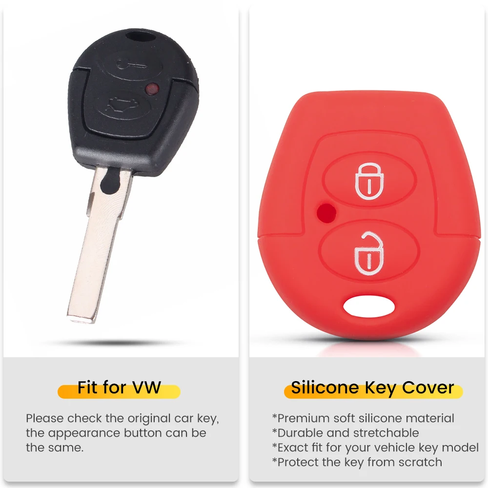 Силиконовый чехол KEYYOU для смарт-ключей VW Polo Golf Passat Bora Sharan Skoda Octavia Fabia Seat Corboda Leon Ibiza |