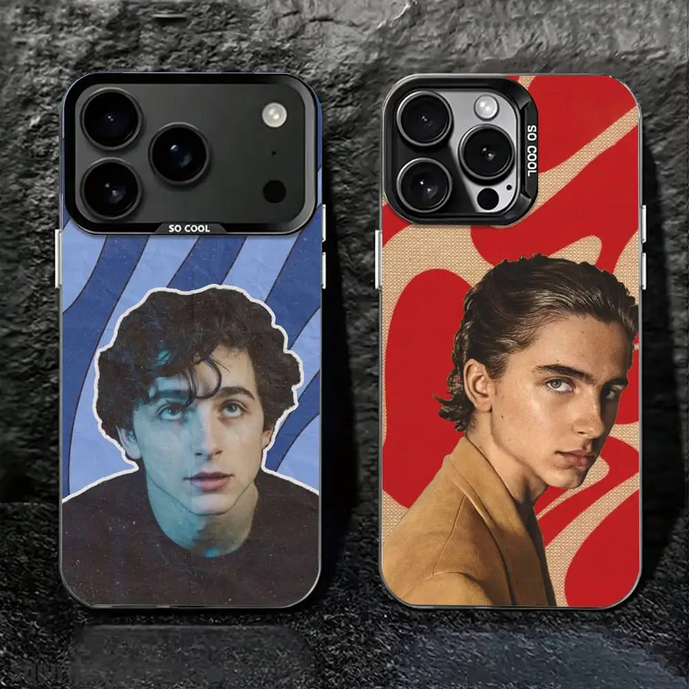 Фото Чехол для телефона T-Timothee Hal Chalamet Actor для iPhone 17, 16, 15, 14, 13, 12, 11 Plus, Pro Max, XS, цветной серебристый чехол-накладка №1