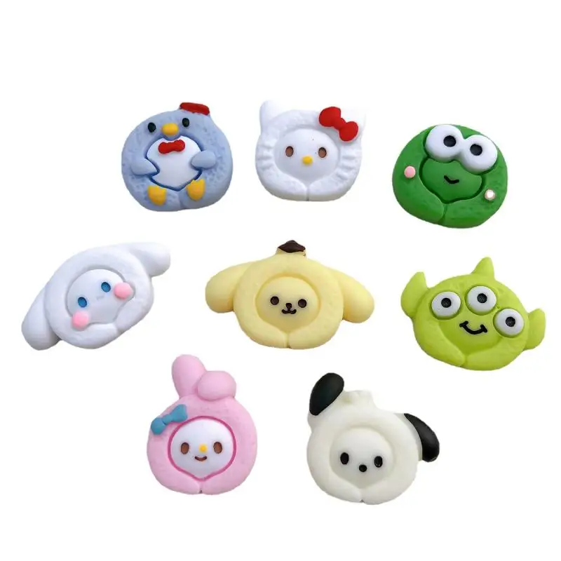 

10 шт., милые Мультяшные товары Hellokittys, искусственные аксессуары из смолы, искусственный материал 3D, искусственное украшение