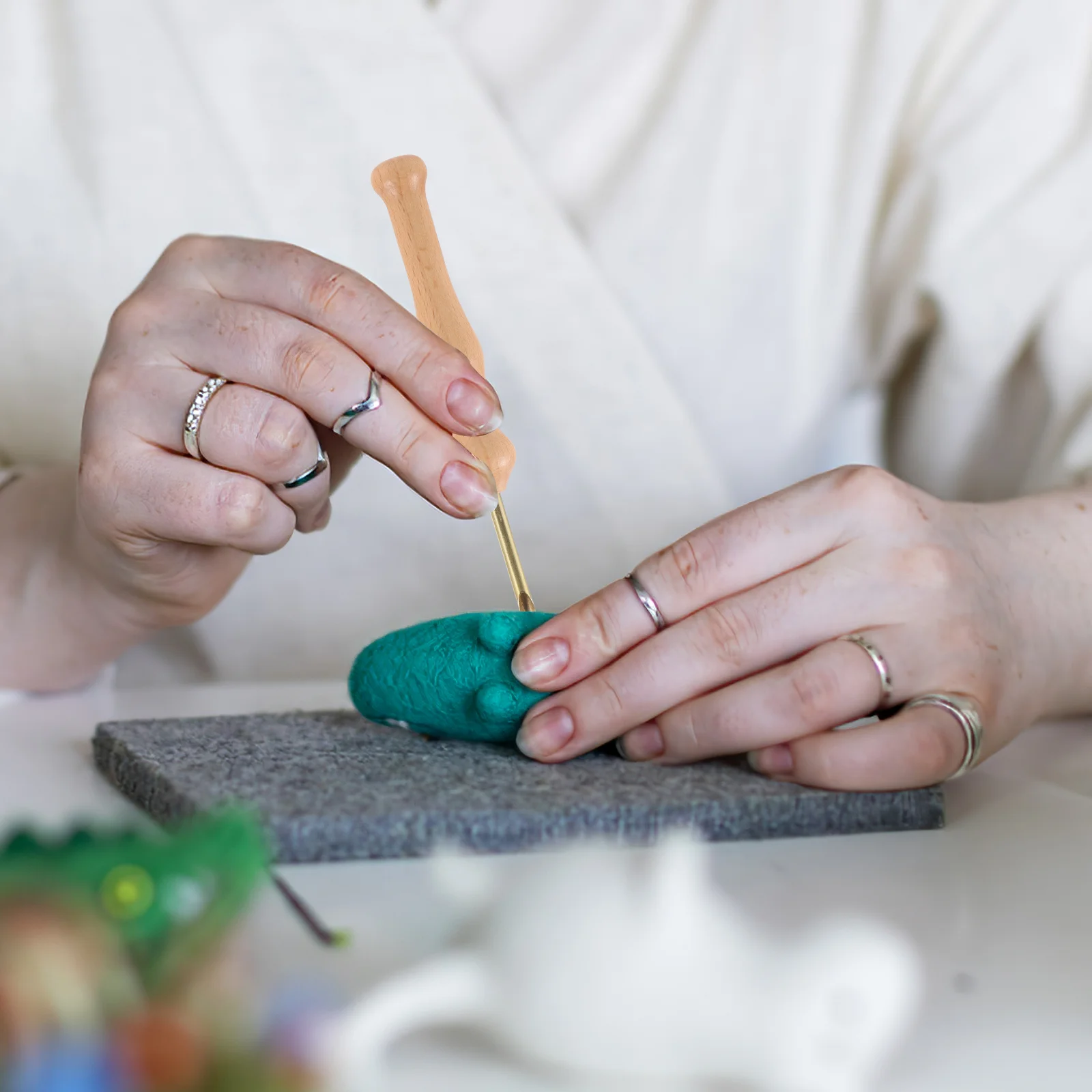 

5pcs DIY Punch Needles Embroidery Needles Cross Stitch Needles Sewing Punch Needles