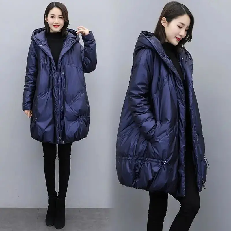 

Plus Velvet Warm Parkas 2022 New Winter Down Cotton Jackets Women's Mid-Length Cotton-Padded Parka Jacket Padded Coats T119