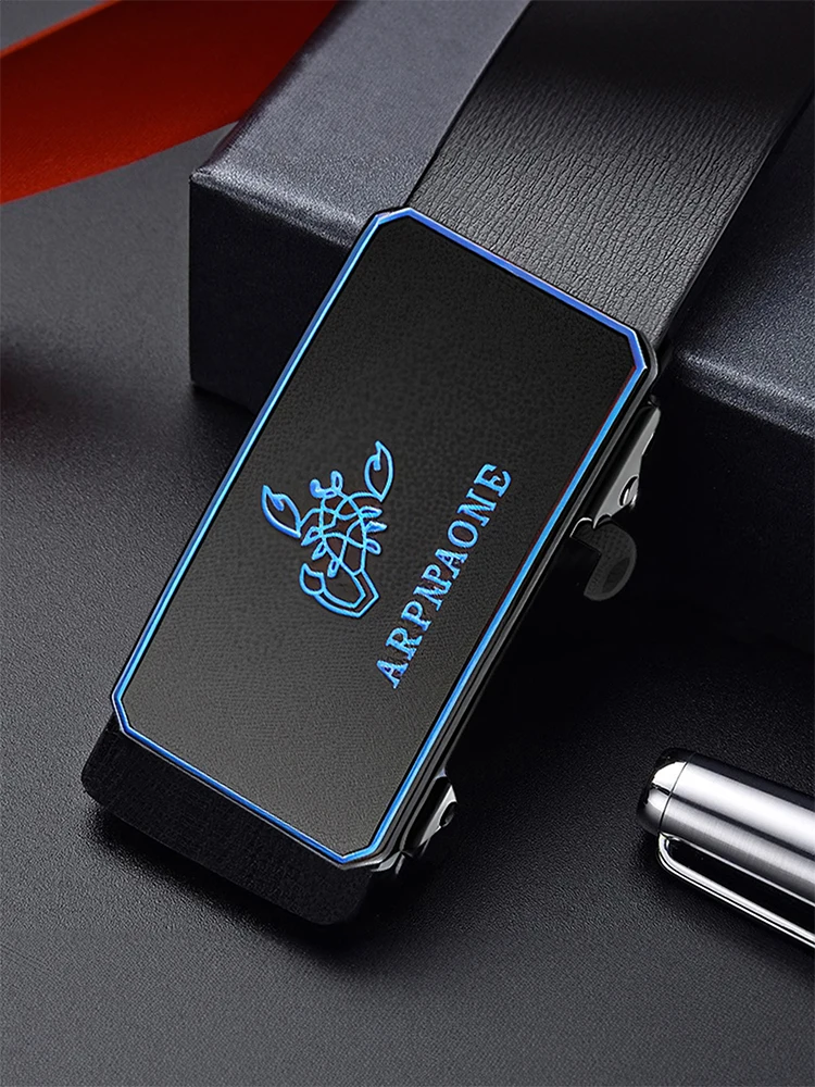 Мужские джинсы с автоматической пряжкой 12 созвездий из ПУ кожи