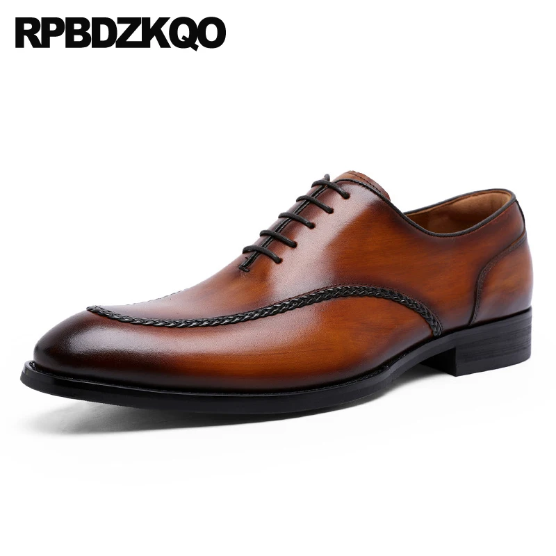 

Оксфорды мужские плетеные из натуральной кожи, на шнуровке