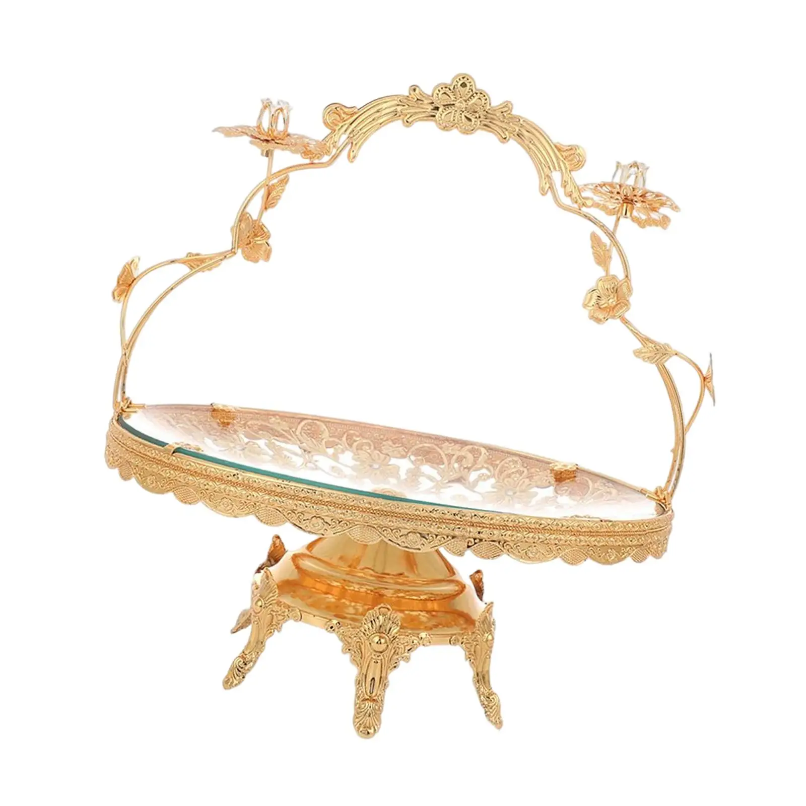 

European Style Fruit Tray Table Serving Bowl Dessert Ornament Tray Dried Food Plate for Desktop Centerpiece Kitchen Wedding Gift