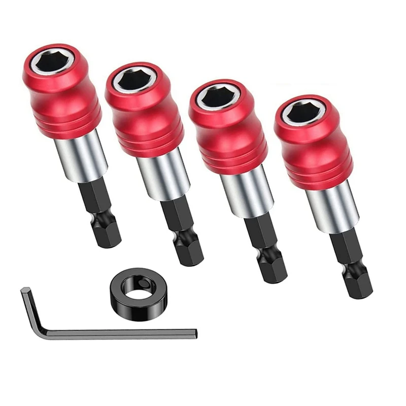 

Change Bit Holder Magnet Pack Of 4Hex Magnetic Bit Holder 60 Mm 1/4Inch Bit Magnetic Swivel For Drill Bits Impact Wrench