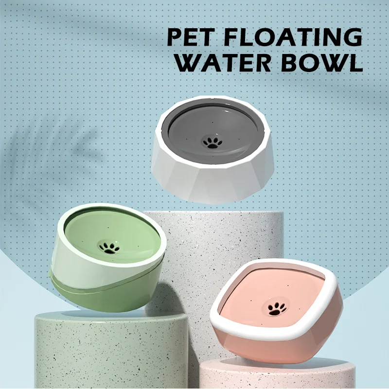 

Универсальная миска для питьевой воды для кошек и собак, не мокрый рот, пылезащитный автоматический удлинитель и понижение, плавающая миска для домашних животных