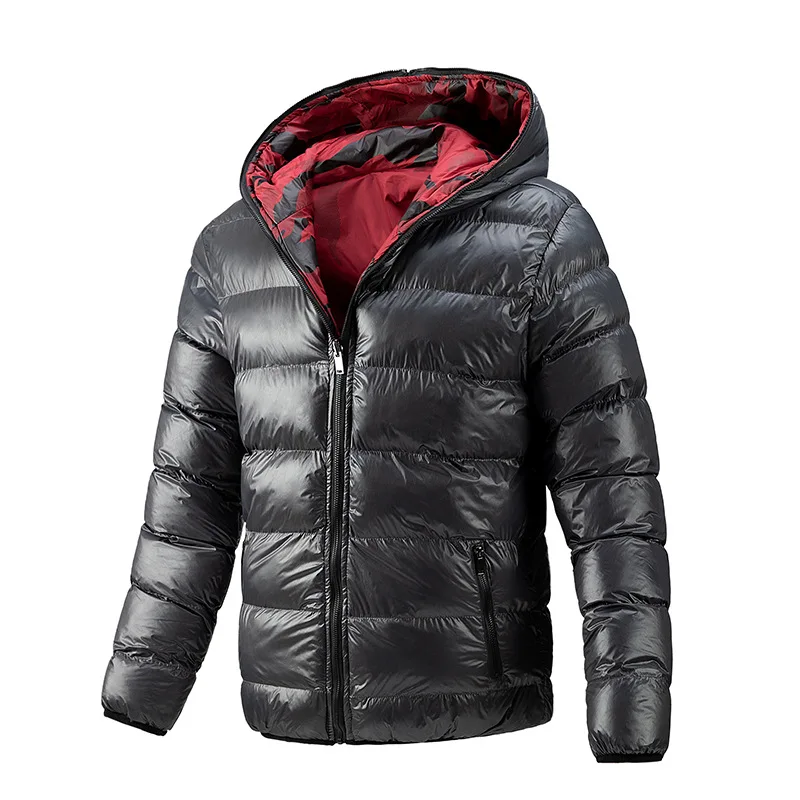

2023 брендовая мужская зимняя теплая ветрозащитная Толстая куртка, повседневные камуфляжные парки, пальто, Мужская Новая приталенная куртка со съемной шапкой, парки на молнии