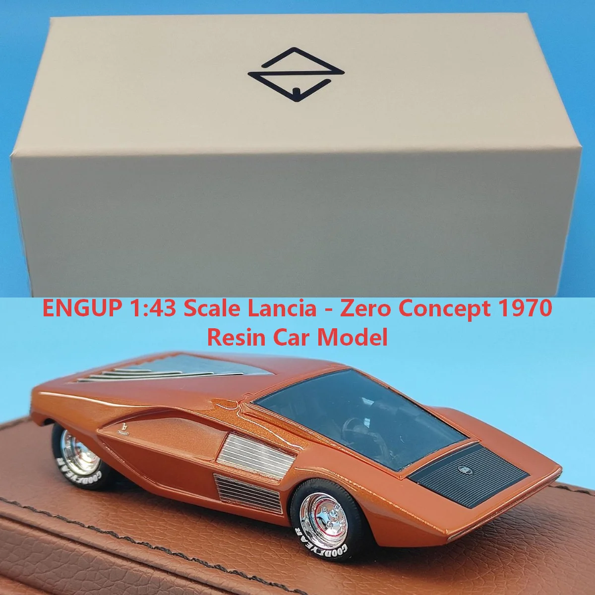 Фото Масштабная модель автомобиля Lancia Zero Concept 1970 года из смолы, масштаб 1:43, бренд ENGUP №1