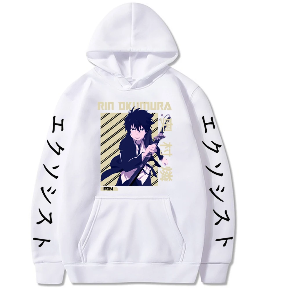 

Hoodi Men Anime Blue Exorcist Hoodie Unisex Long Sleeve Pullover 90s Women Men's Tracksuit Harajuku Streetwear y2k Clothes Overs