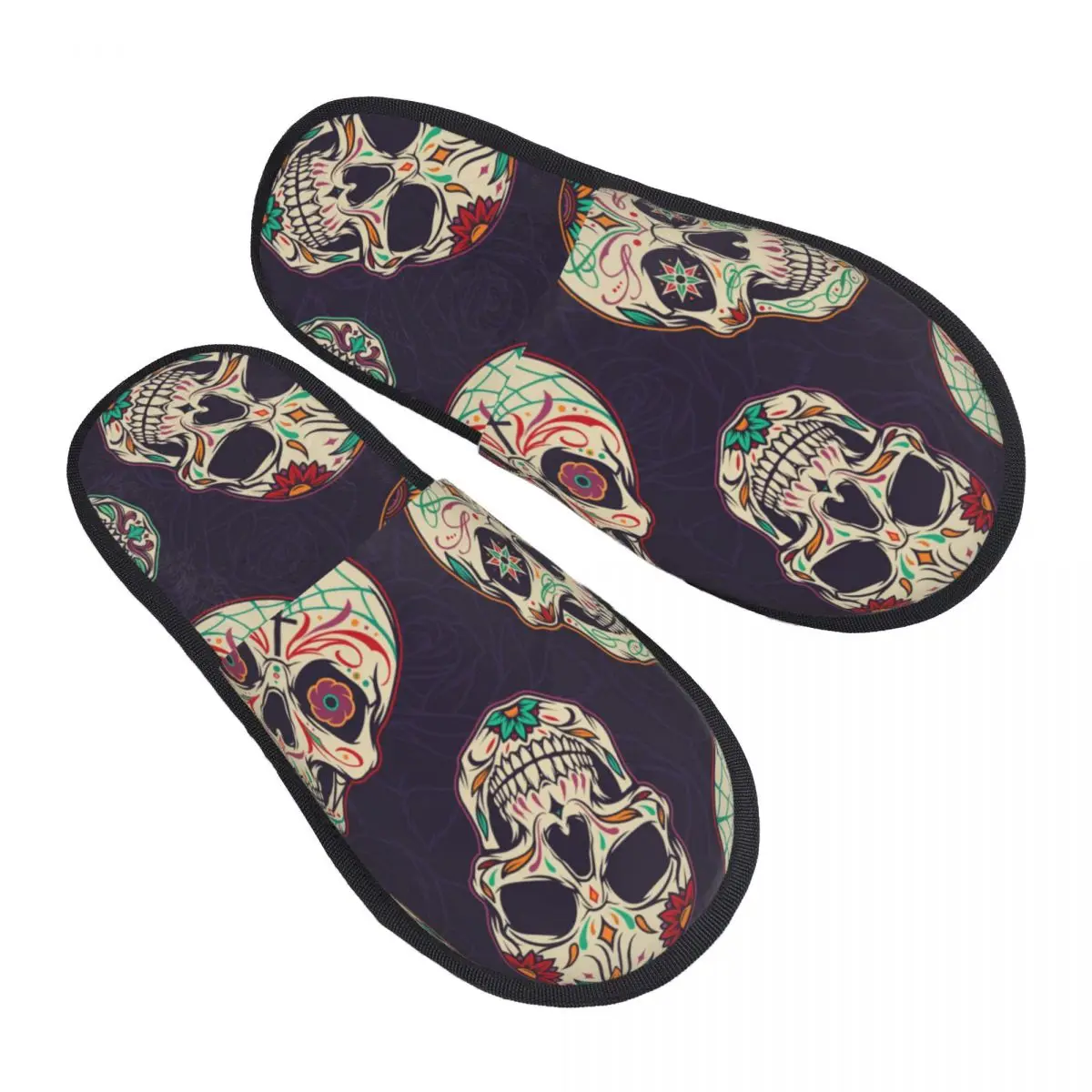 

Мужские и женские плюшевые домашние тапочки, теплые мягкие туфли с черепом, домашняя обувь, Осень-зима 2023