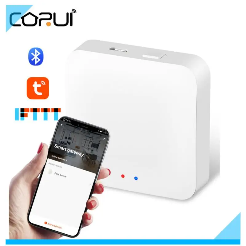 

Сетчатый Bluetooth-шлюз CORUI Tuya, совместимый шлюз с Bluetooth, Беспроводное дистанционное управление через приложение Smart Life