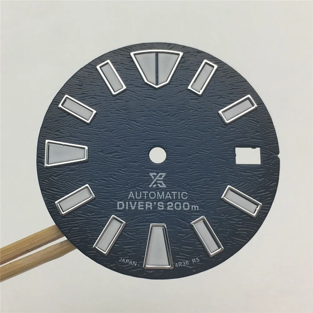 

Watch Dial Replacement Modified Green Luminous Dial for NH35A Watch Movement DIY Upgrade Part
