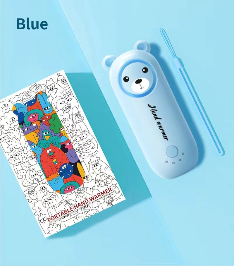 New 2in1 Hand Warm Treasure Mini Version Of Portable Student Cute Cartoon USB  Mobile Phone  PowerBank  Portable enlarge