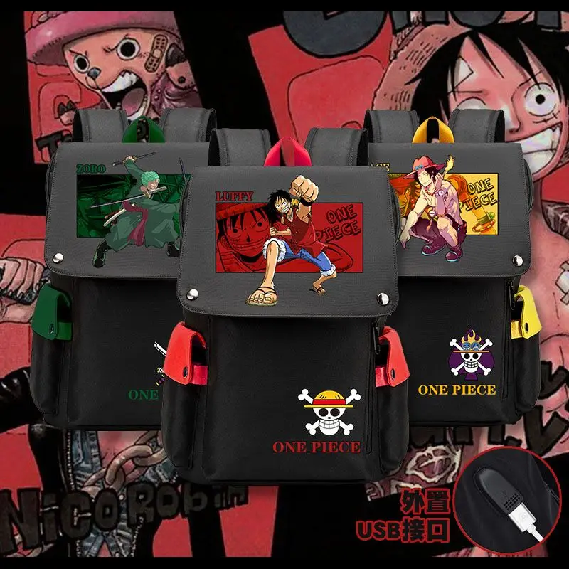 

One Piece Backpack anime Monkey D. Luffy Tony Tony Chopper printing bag student light Stationery personality high quality new