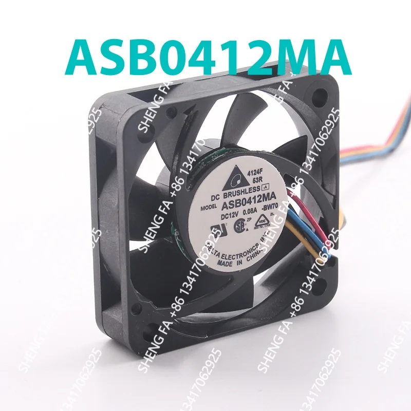 Фото Вентилятор охлаждения AC EC 4010 40X40X10MM 4CM ASB0412MA с переключателем, ультратихий, 4-проводной, с регулировкой скорости PWM, новый Delta, 5V 24V 48V DC 12V 0.08A №1