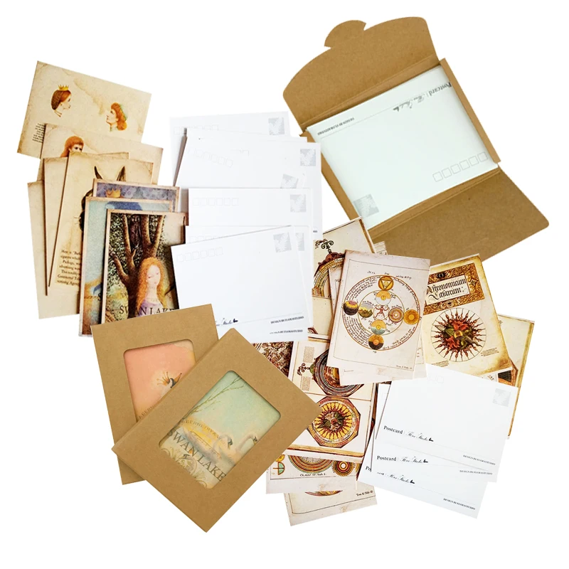 

5packs Vintage Animal People Star Greeting Post Card christmas cards Personalized Wedding Decor Party Supply Gift postcards