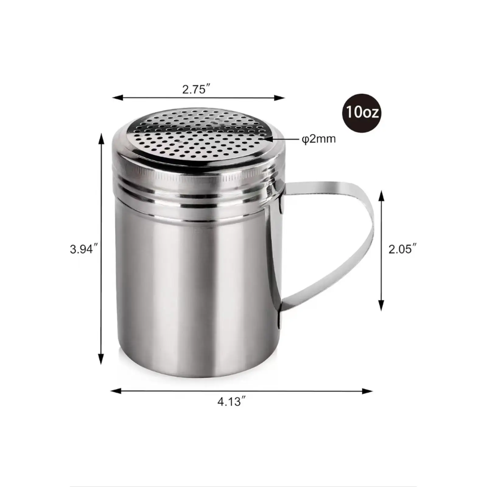 Прочный сито для муки из нержавеющей стали кофе с крышкой инструмент