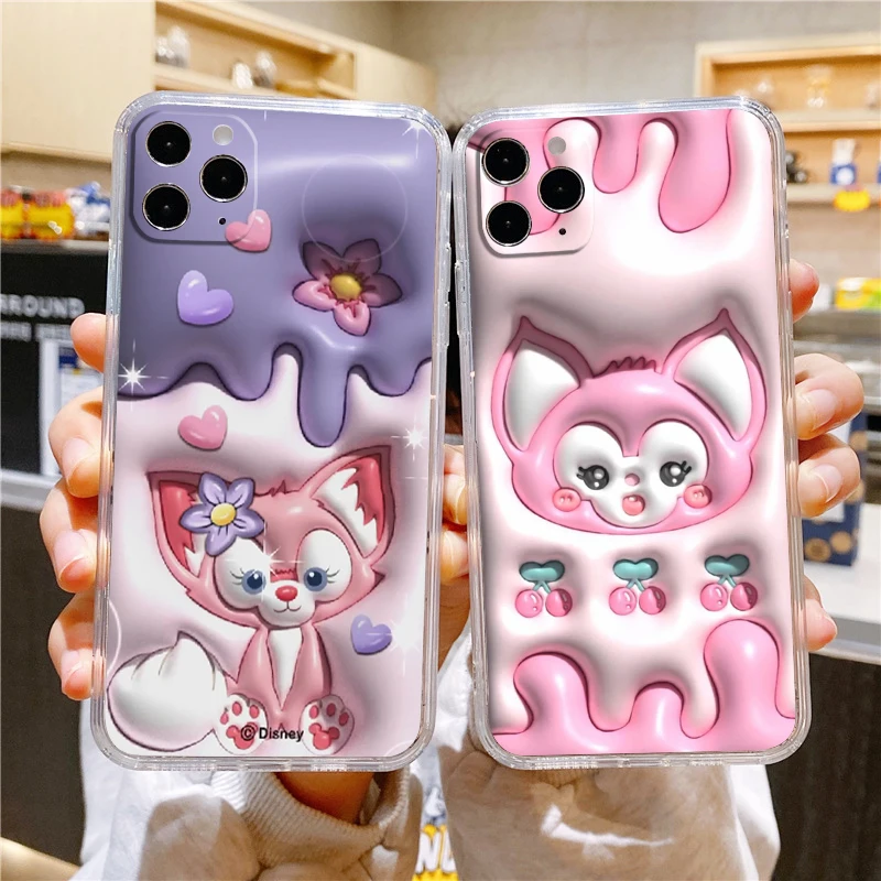 

3D Vision Disney LinaBell Phone Case For iPhone 14 13 12 Mini 11 XS Pro Max X XR SE 2020 8 7 6 5 Plus Transparent Cover