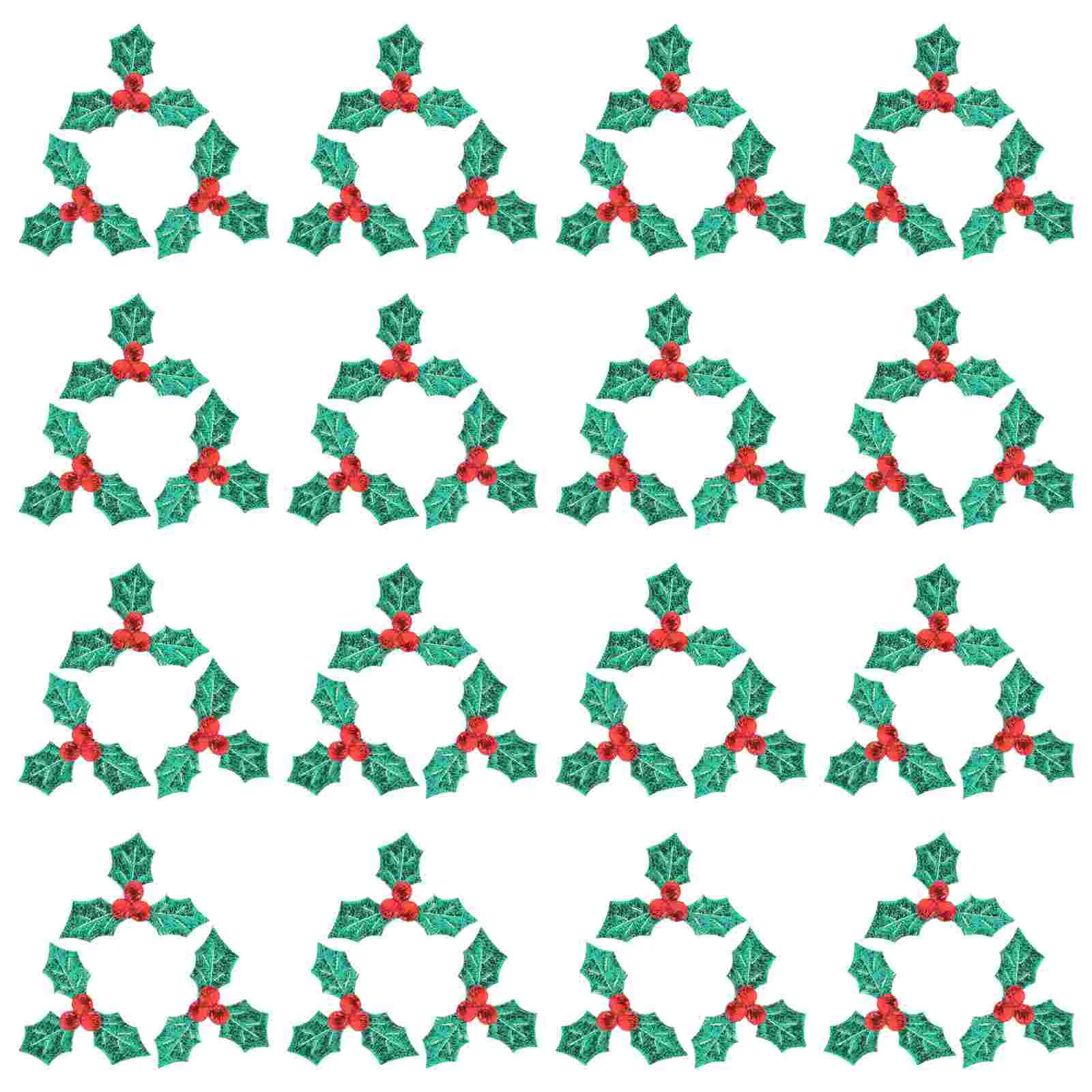 100 шт. аксессуары сделай сам рождественская елка бант орнамент листья падуба и