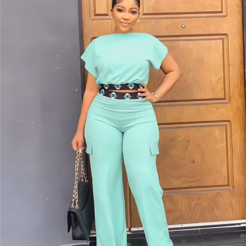 Женские комплекты из 2 предметов с геометрическим принтом 2024 летняя мода