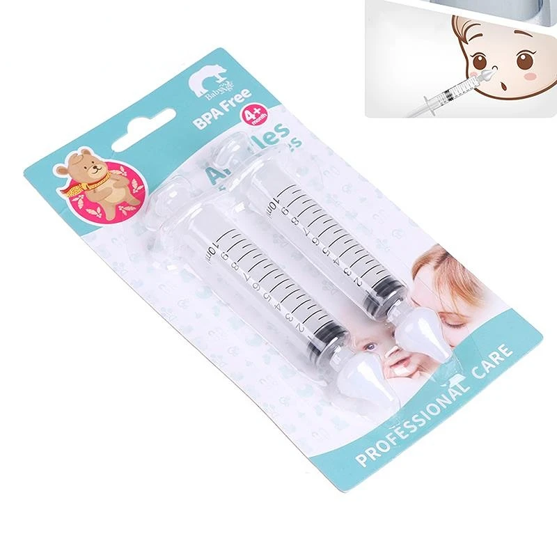 

2pc 10ml Professional Syringe Nasal Irrigator With Syringes For Baby Infant Safe Nasal Cleaner For Newborns Infants Nose Cleaner