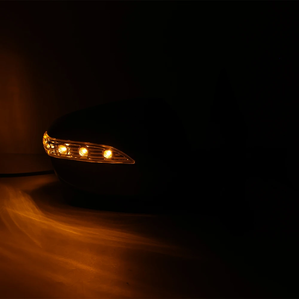 Зеркало заднего вида в сборе 6 проводов для Hyundai IX35 LM 2009-2015 черное с поворотником