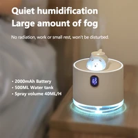 500 ml quiet humidifier air humidity diffusers rechargeable humidifer mini difuser wireless difuzer home large capacity defusers