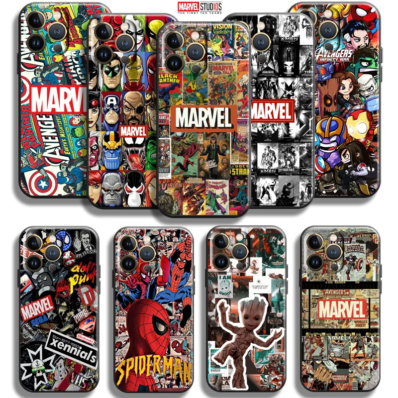 

Marvel Comics Logo For Apple iPhone 13 12 11 Pro Max 13 12 Mini X XR XS Max 5 6 6S 7 8 Plus SE2020 Phone Case Carcasa Funda