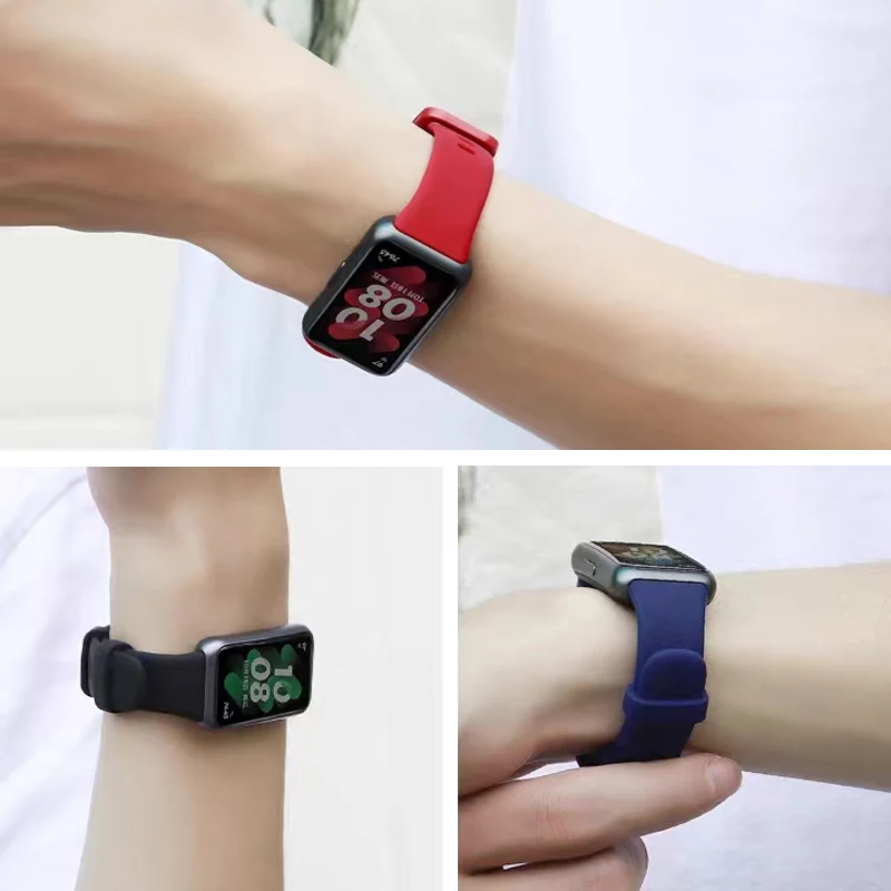 Watchband for Huawei Band 8 Silicone Strap Replace Bracelet Soft TPU Wrist Band Belt for Huawei Band8 Straps Accessories