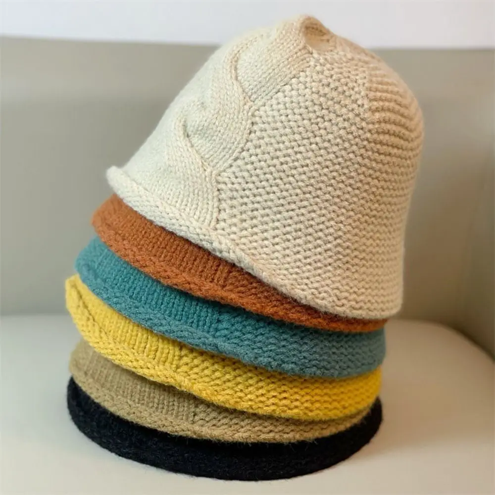 

Модные шапки для рыбаков, осенне-зимняя Тёплая вязаная шапка