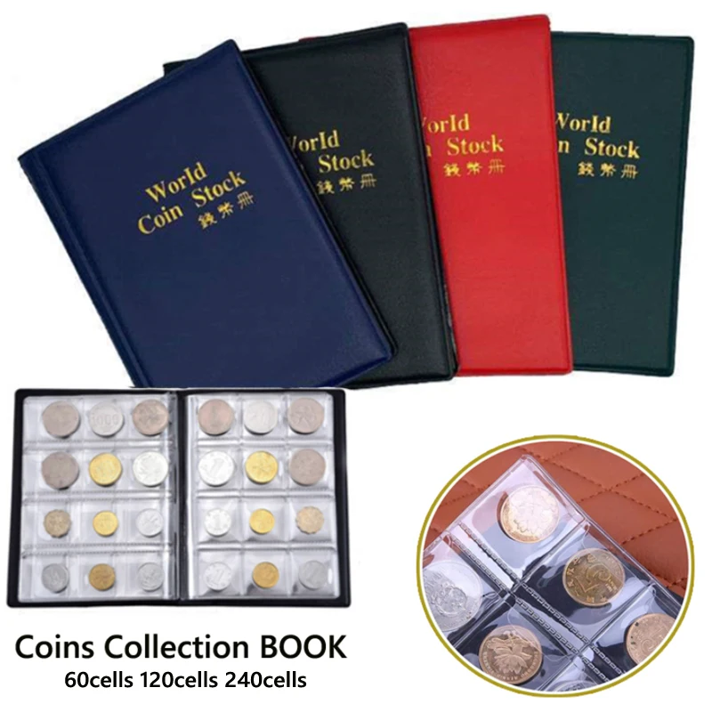 

Collection Album Coins Album Collection Album 60/120/240pockets For Book Decoration Coin Photo Holders Book Home Scrapbook