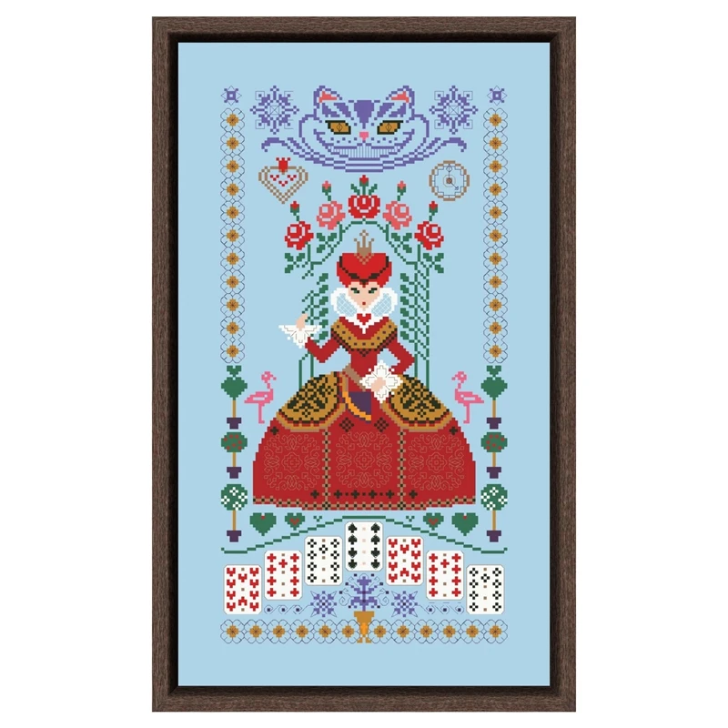 Набор для вышивки крестиком Red Queen мультяшный дизайн хлопковая шелковая нить 18
