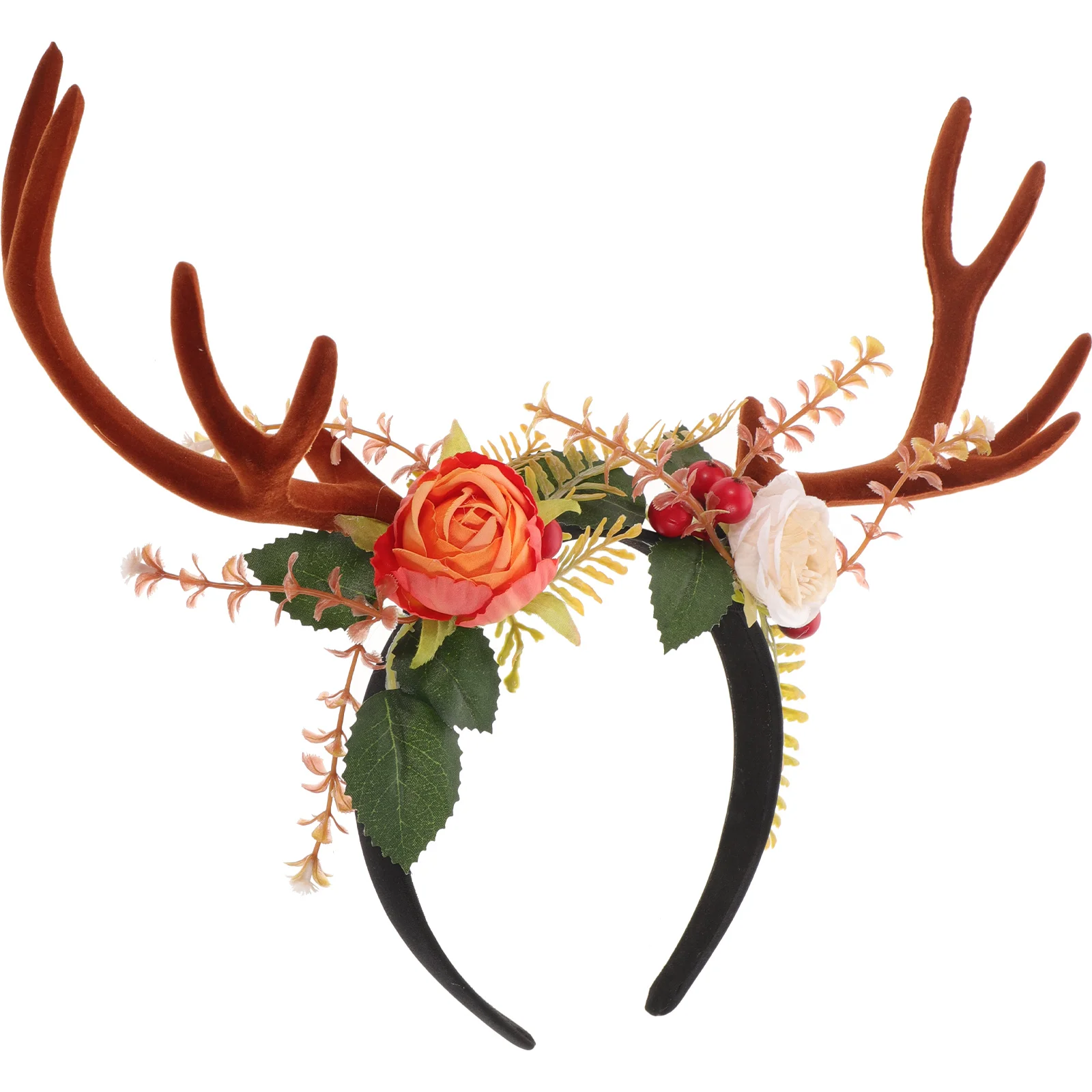 

Flocked Elk Headband Antler Design Hairbands Xmas Headbands Ornaments Decors Hoops Fabric Headdresses Child