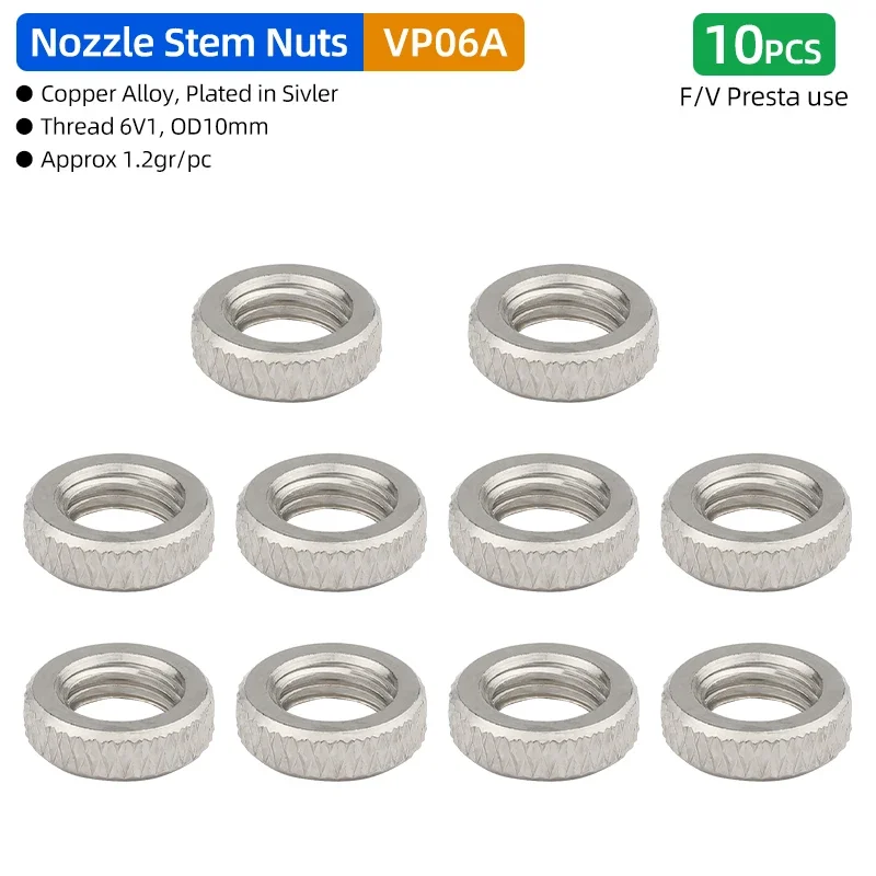 

DEEMOUNT Никелированные медные гайки для велосипедных клапанов Schrader Presta 6V1 8V1